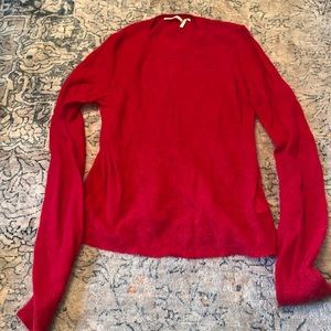 Helmut Lang red alpaca sweater